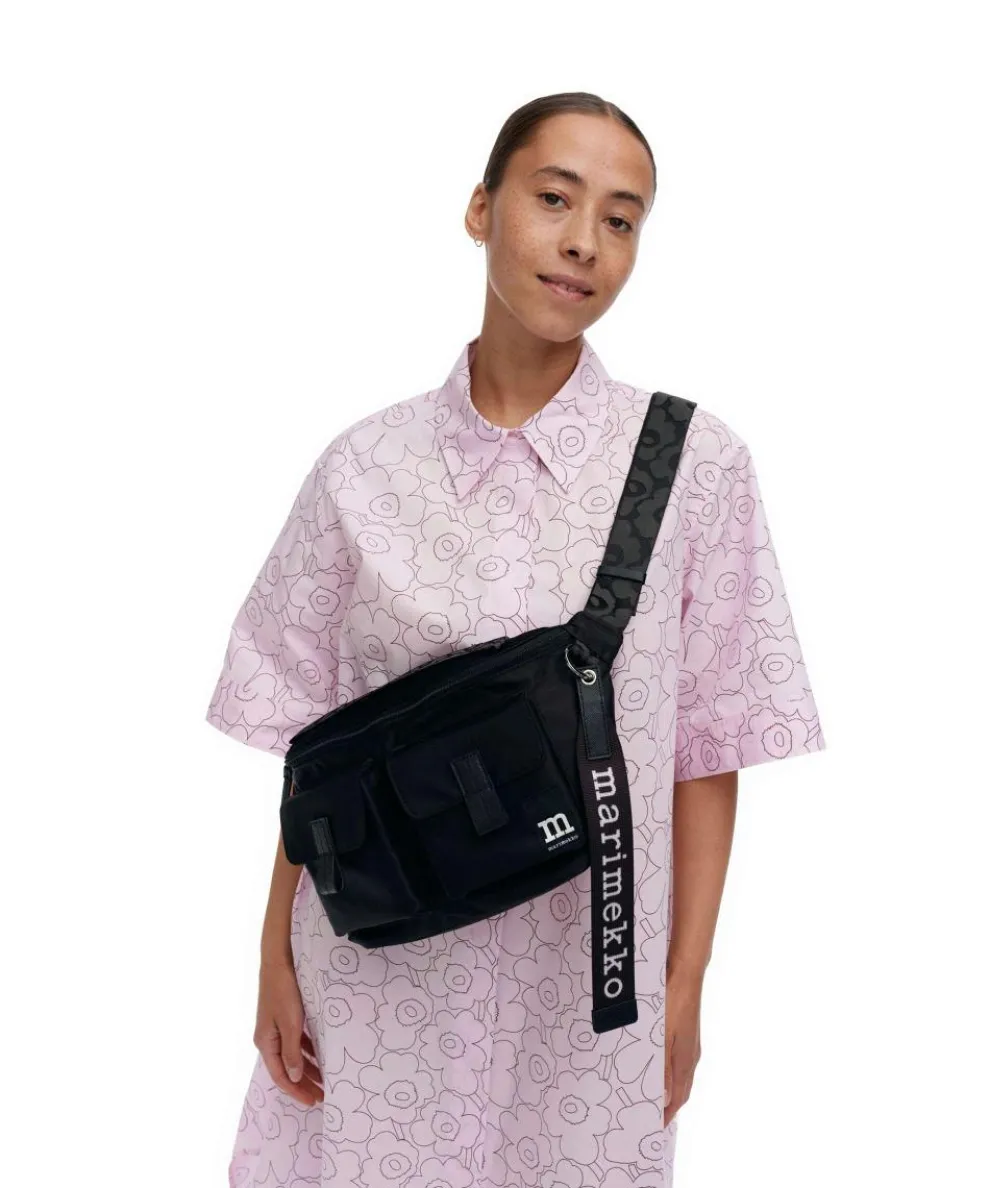 Solid M Crossbody bag polyamide black