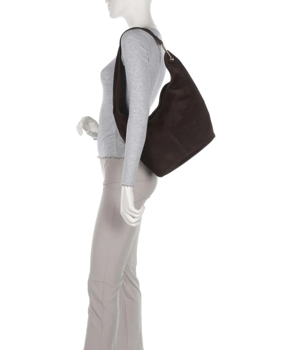 Sonny Hobo bag brushed calfskin dark brown