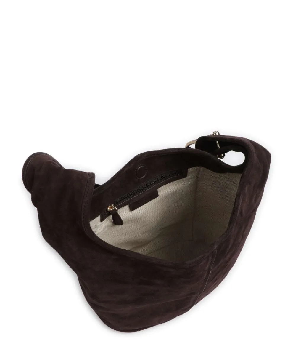Sonny Hobo bag brushed calfskin dark brown