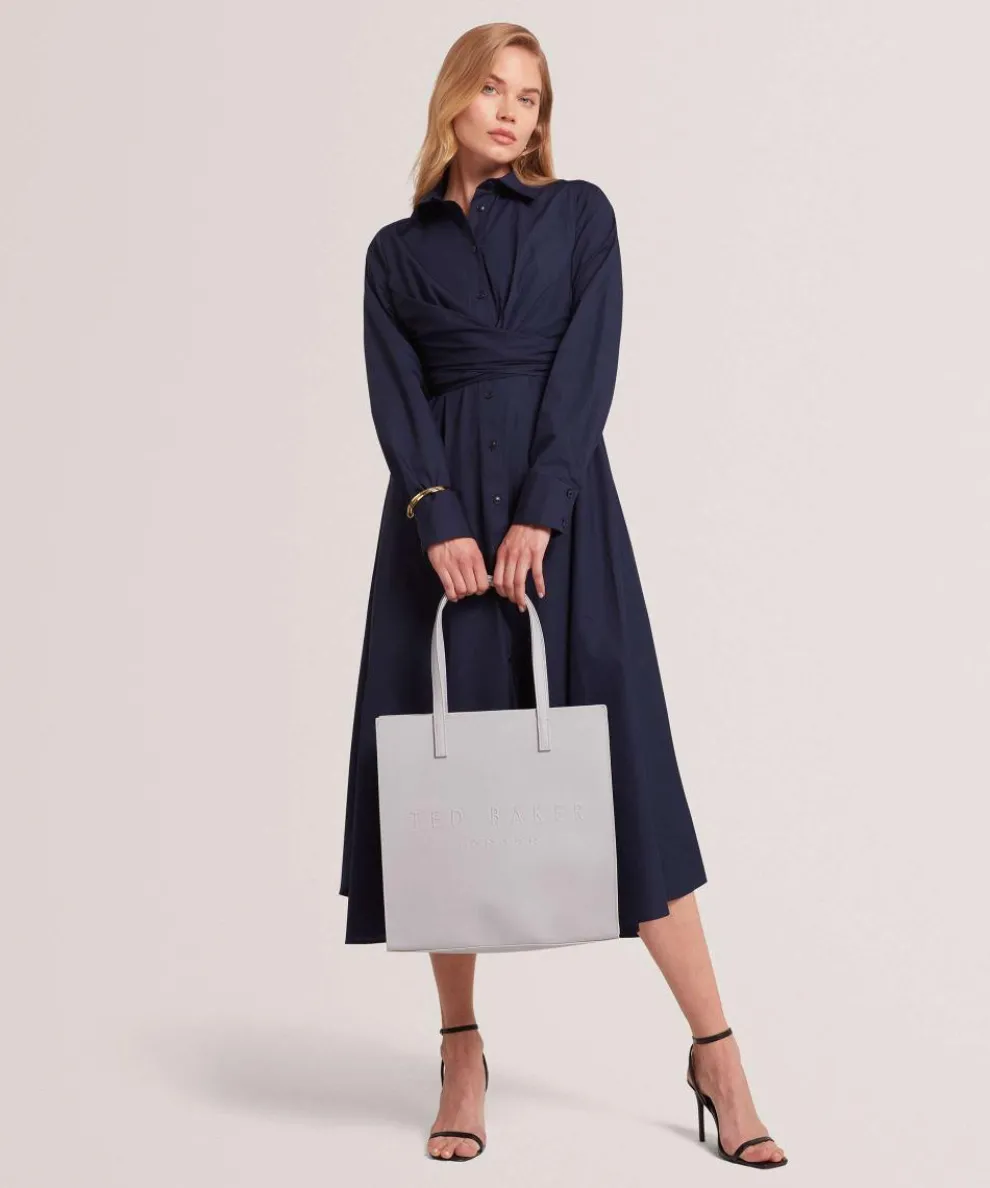 Soocon Tote bag imitation leather light grey