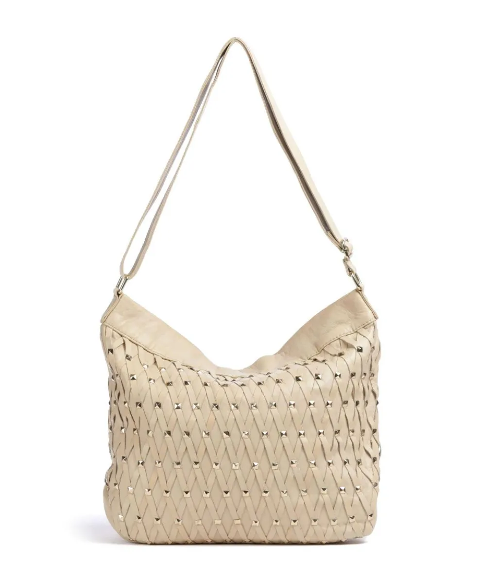 Sophistication Hobo bag sheepskin leather nude