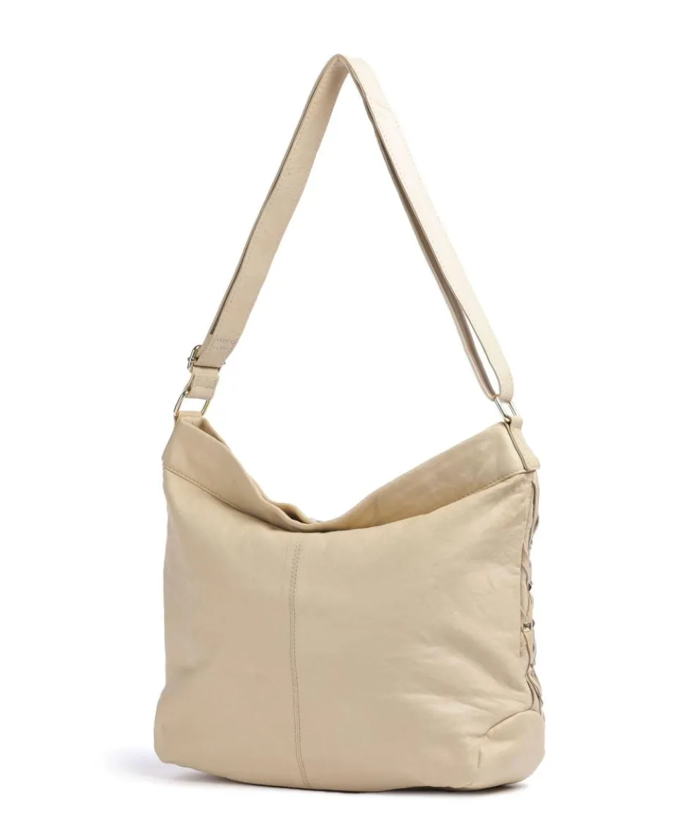 Sophistication Hobo bag sheepskin leather nude