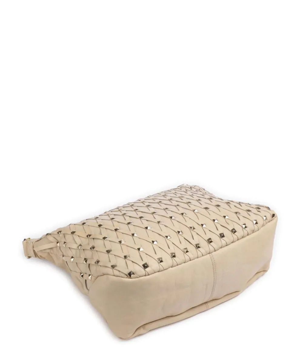 Sophistication Hobo bag sheepskin leather nude