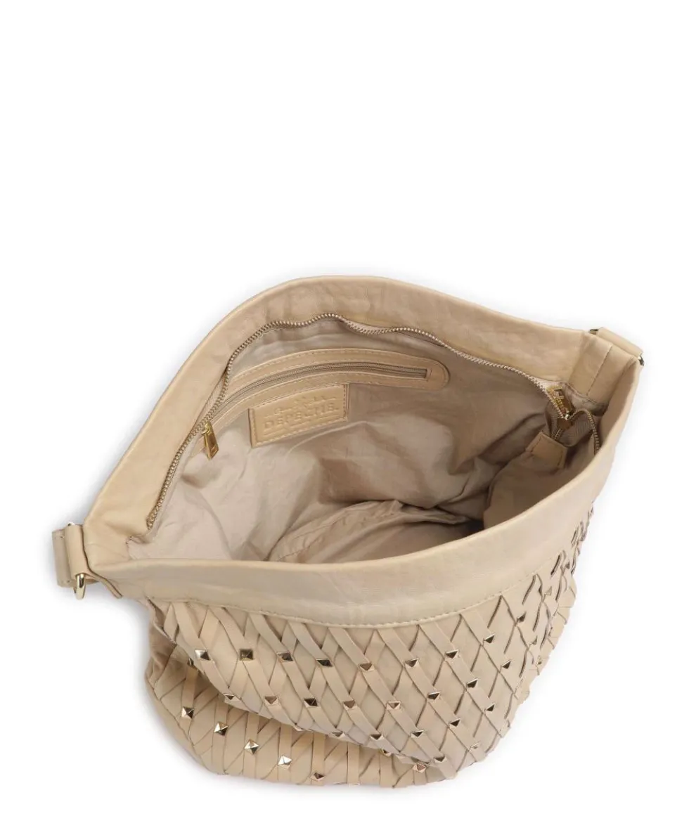 Sophistication Hobo bag sheepskin leather nude