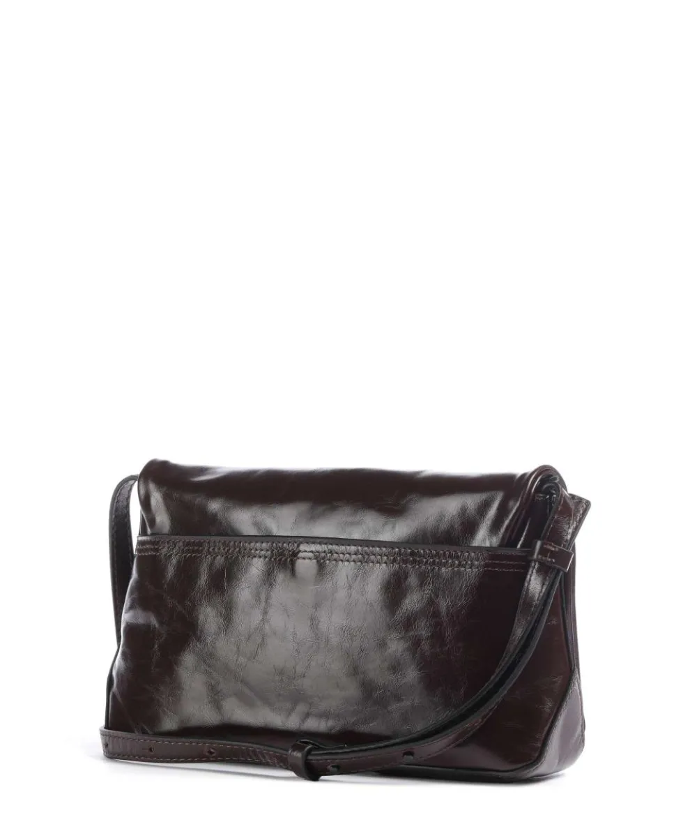 Rive Paper Touch Crinkle S Crossbody bag fine grain leather wine