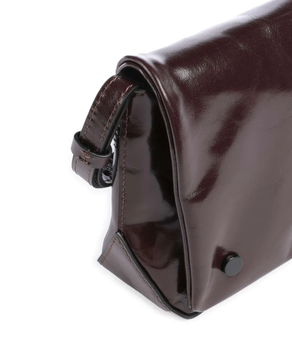 Rive Paper Touch Crinkle S Crossbody bag fine grain leather wine