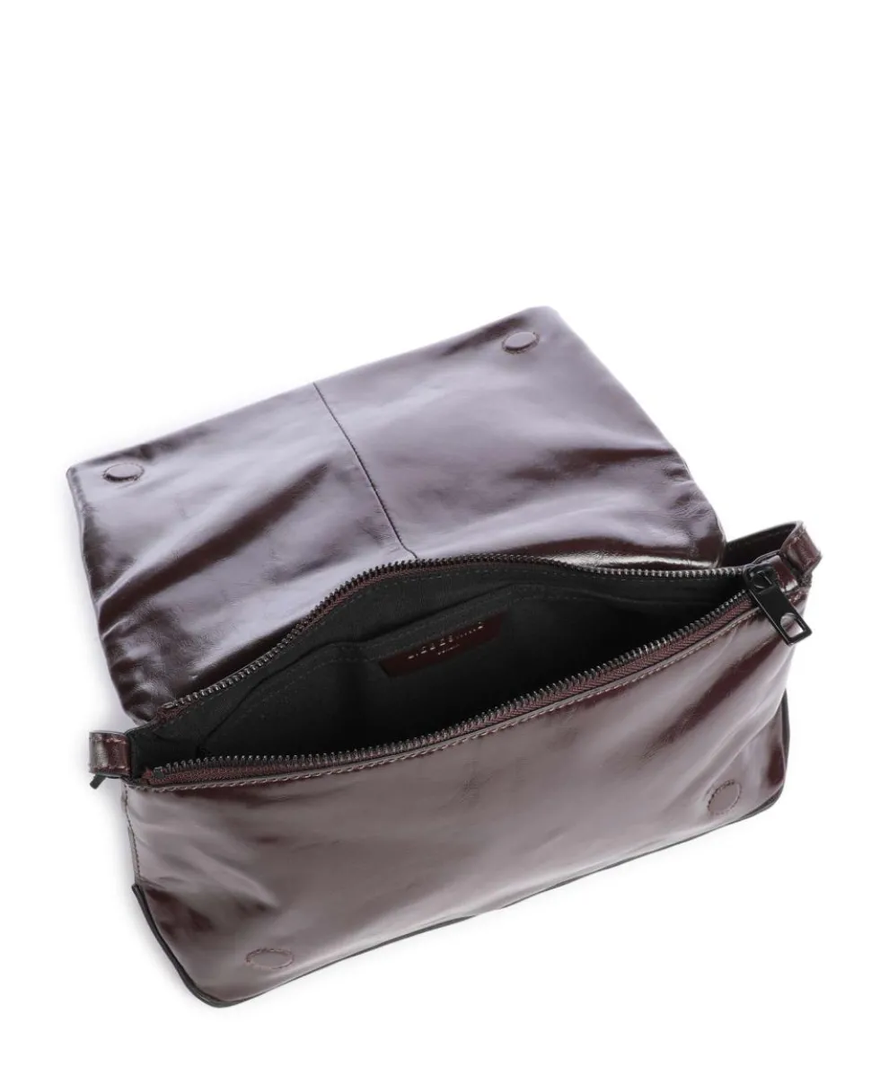 Rive Paper Touch Crinkle S Crossbody bag fine grain leather wine