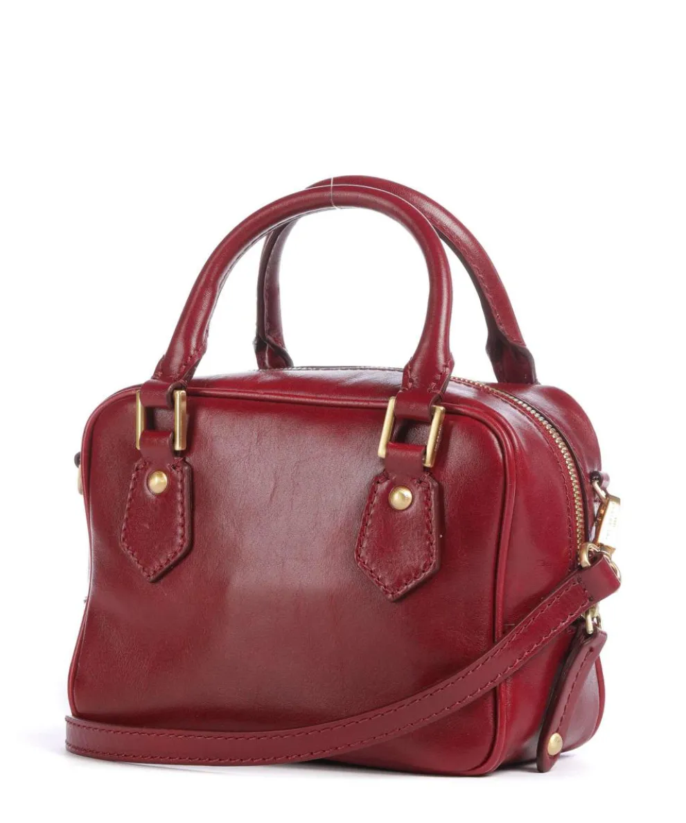 Stodo Handbag fine grain cow leather dark red