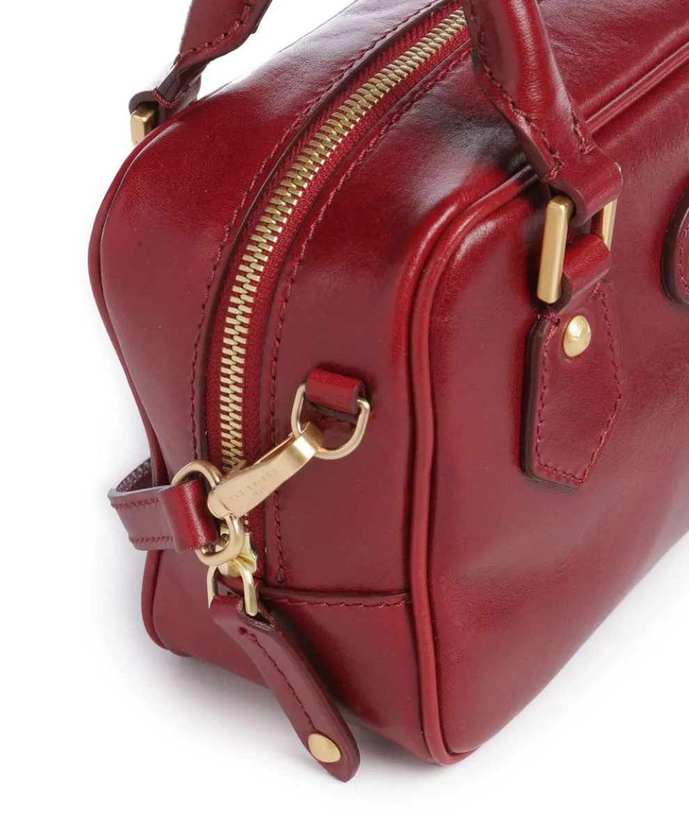 Stodo Handbag fine grain cow leather dark red