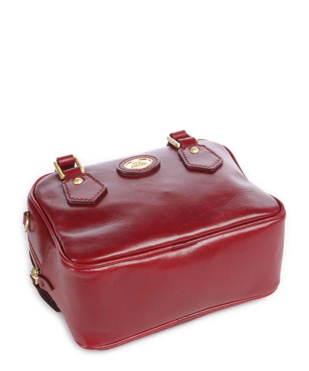Stodo Handbag fine grain cow leather dark red