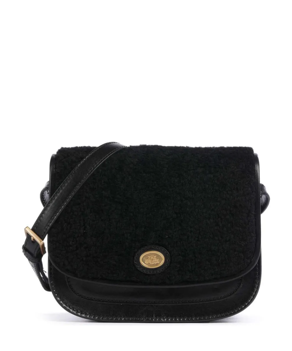 Story Donna Crossbody bag fur, fine grain cow leather black