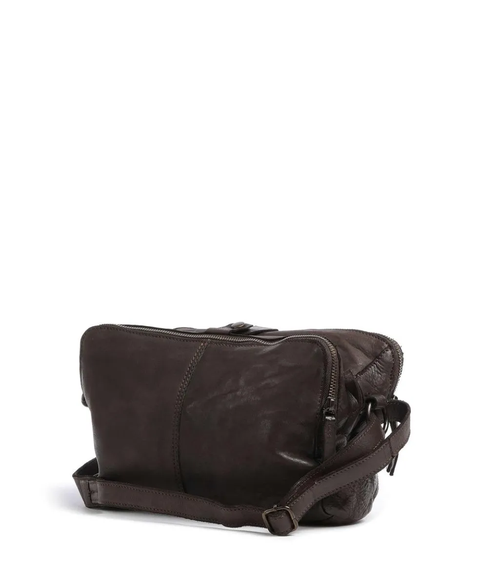 Submarine Crossbody bag grained leather dark brown