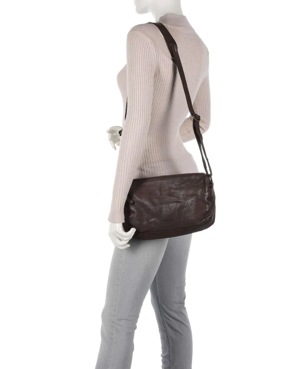 Submarine Crossbody bag grained leather dark brown