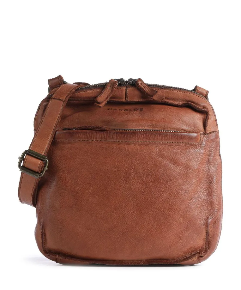 Submarine Crossbody bag grained leather cognac