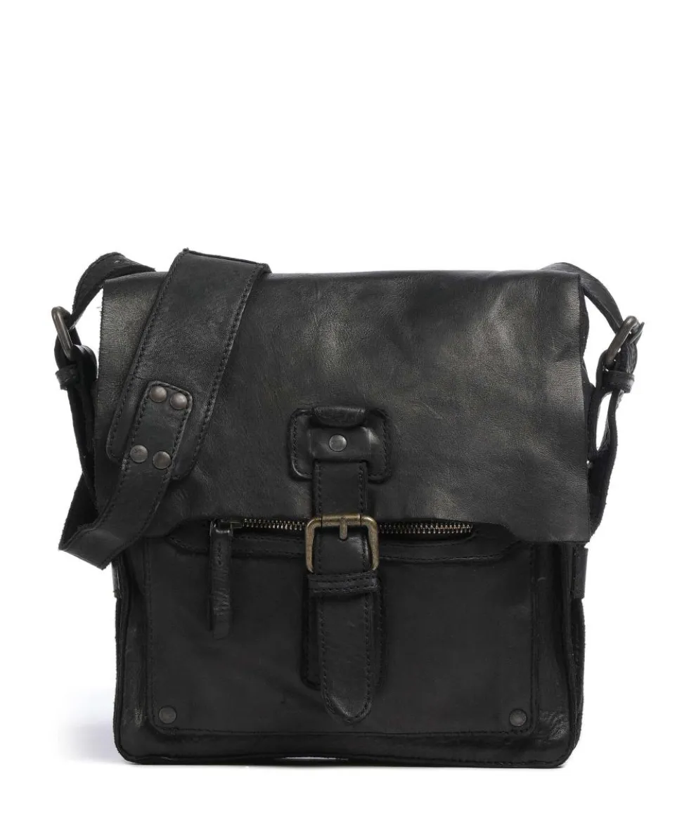 Submarine Crossbody bag fine grain cow leather black