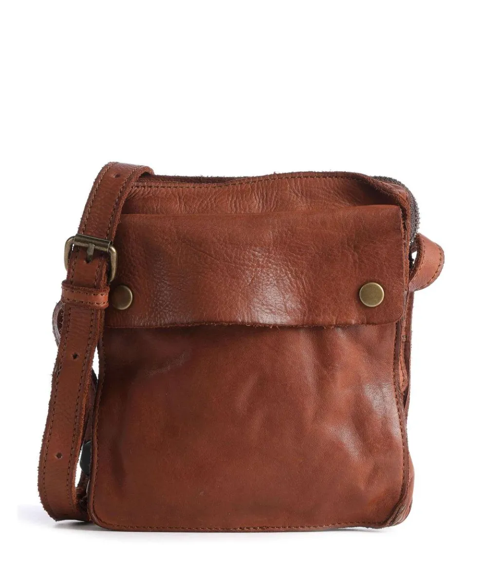 Submarine Crossbody bag grained cow leather cognac