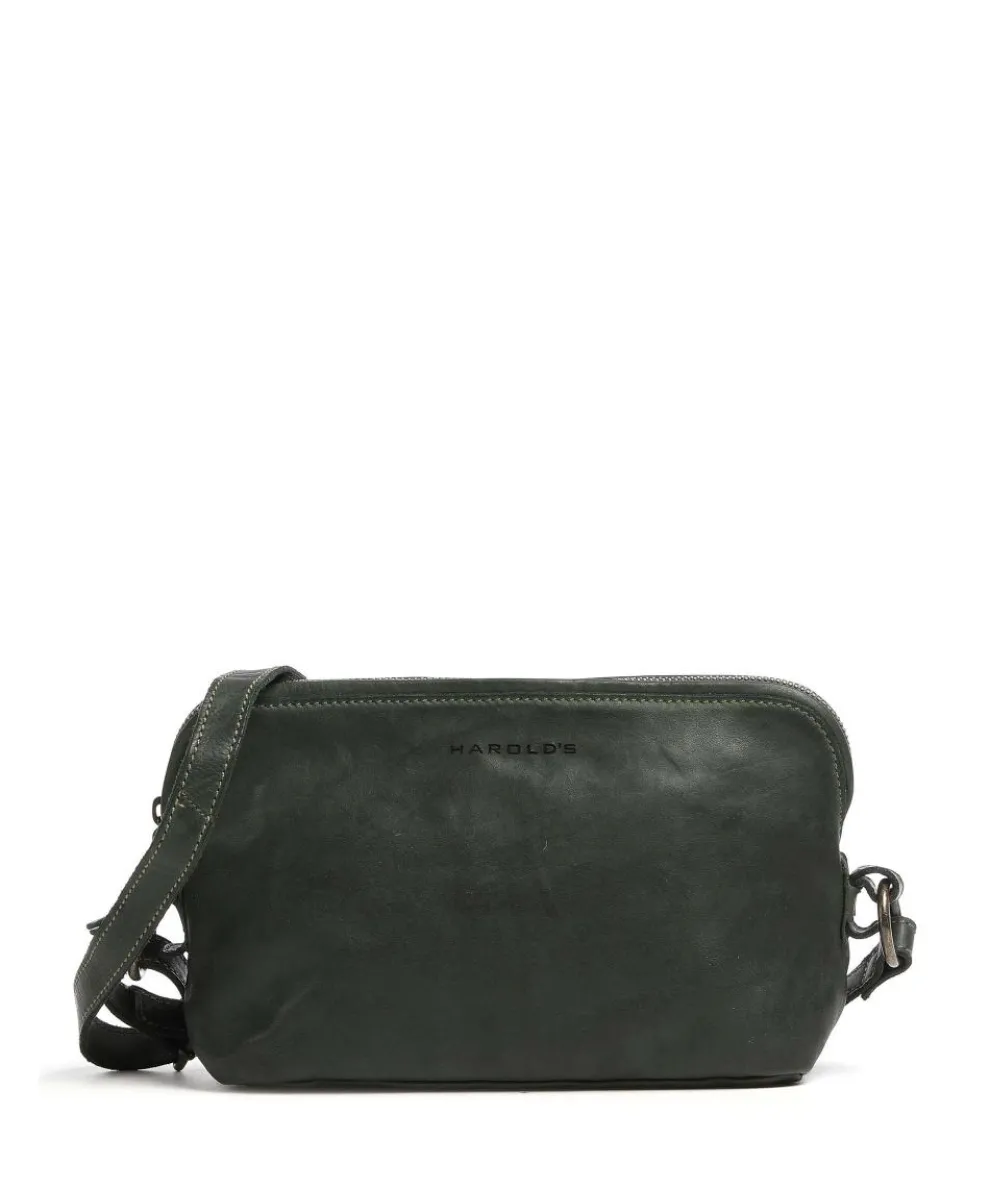 Submarine Crossbody bag grained cow leather dark green