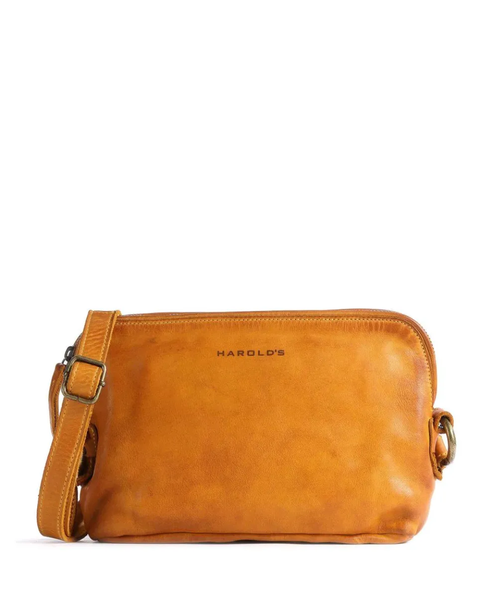 Submarine Crossbody bag grained cow leather yellow