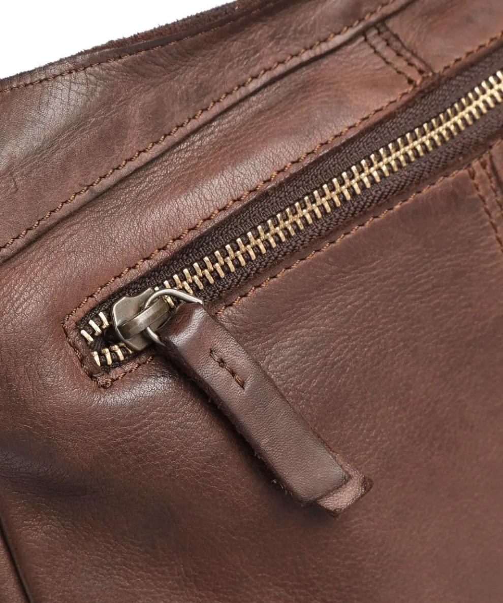 Submarine Crossbody bag cow leather dark brown