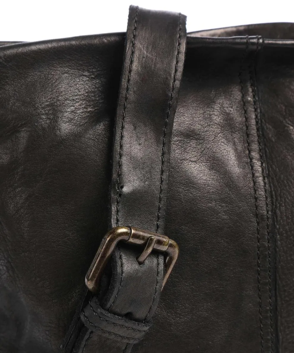 Submarine Crossbody bag fine grain cow leather black