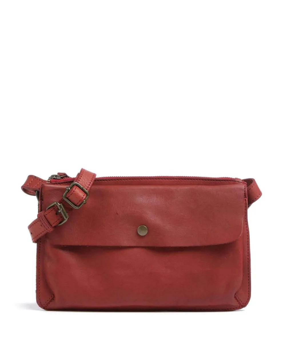 Submarine Crossbody bag soft cow leather red