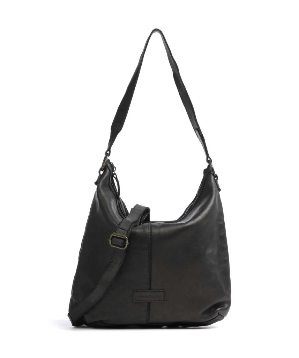 Submarine Hobo bag grained cow leather black