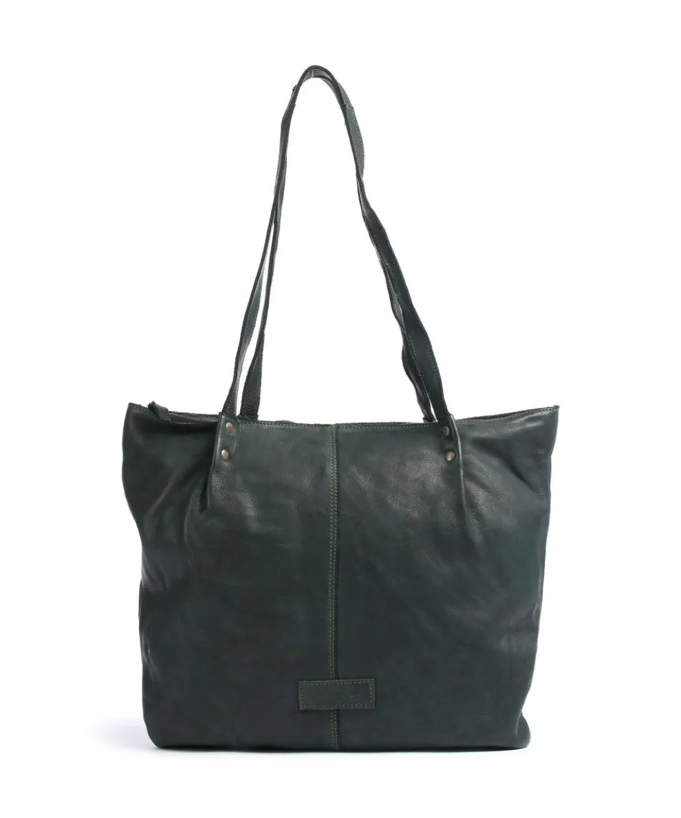 Submarine Tote bag soft cow leather dark green