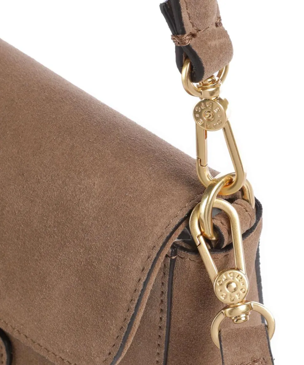 Suede Camilla Shoulder bag brushed leather camel