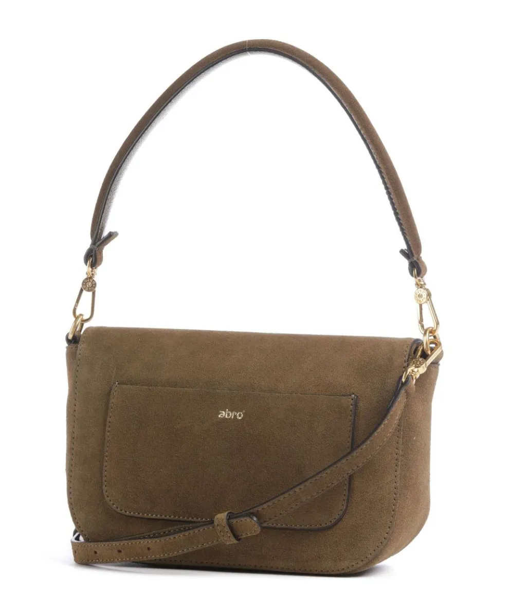 Suede Camilla Shoulder bag brushed leather olive-green