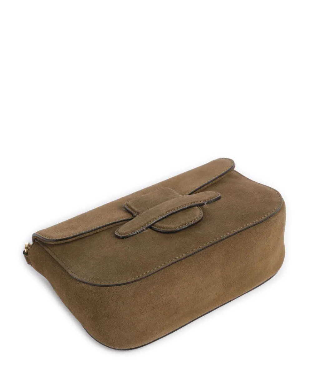 Suede Camilla Shoulder bag brushed leather olive-green