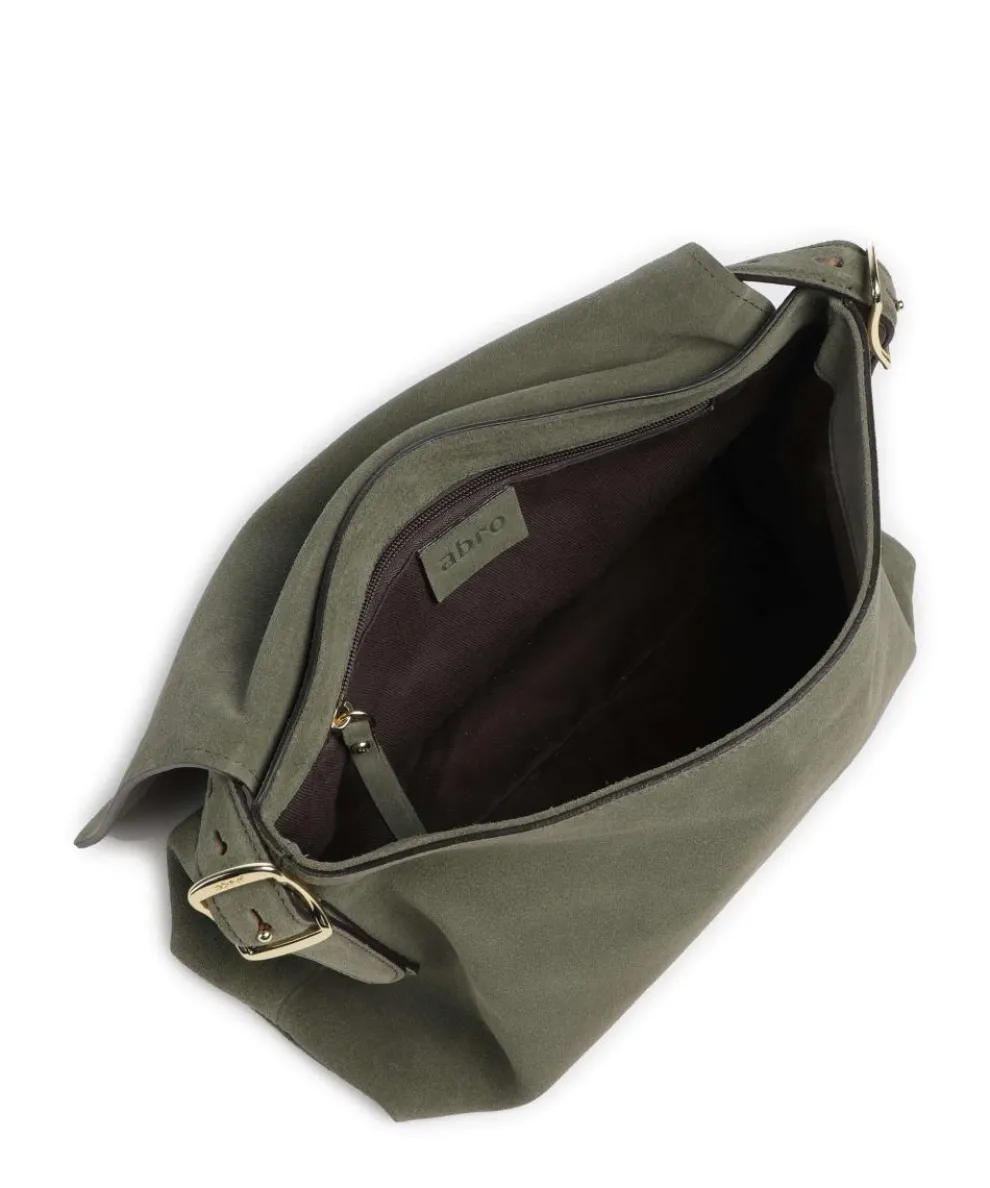 Suede Carina Hobo bag brushed leather khaki
