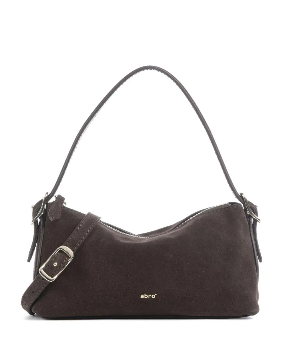 Suede Carina Shoulder bag brushed leather dark brown