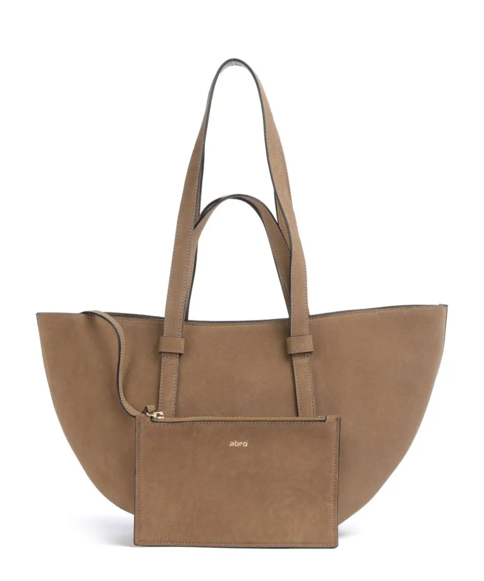Suede Cosmo Medium Tote bag brushed leather camel