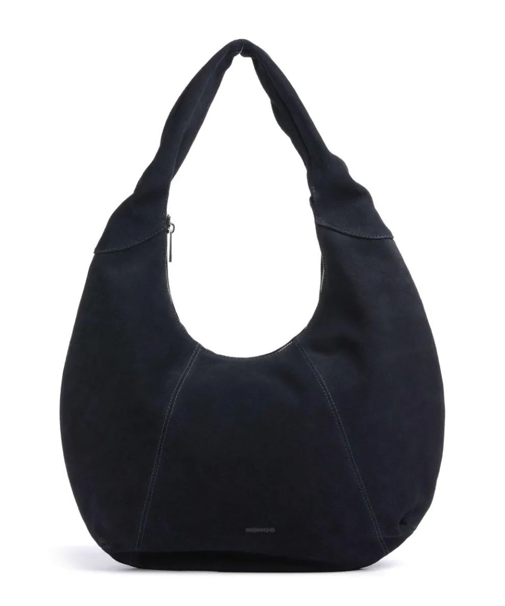 Suede Gabi Hobo bag brushed cow leather navy