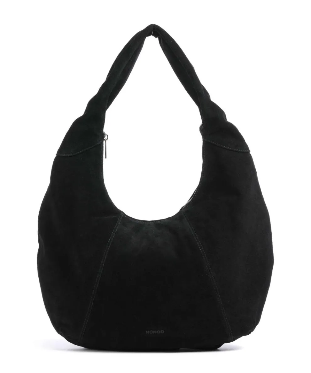 Suede Gabi Hobo bag brushed cow leather black