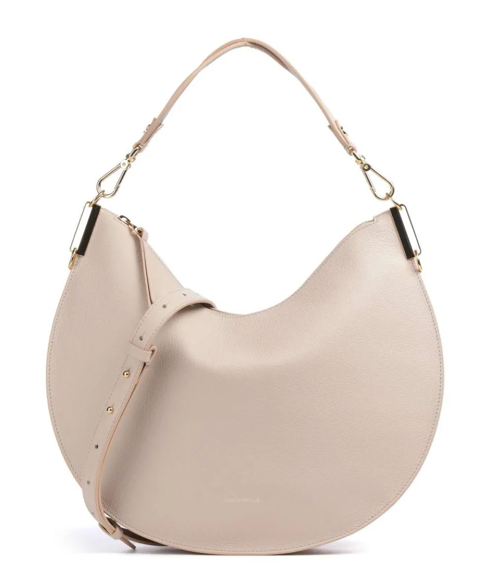 Sunup Hobo bag grained cow leather beige
