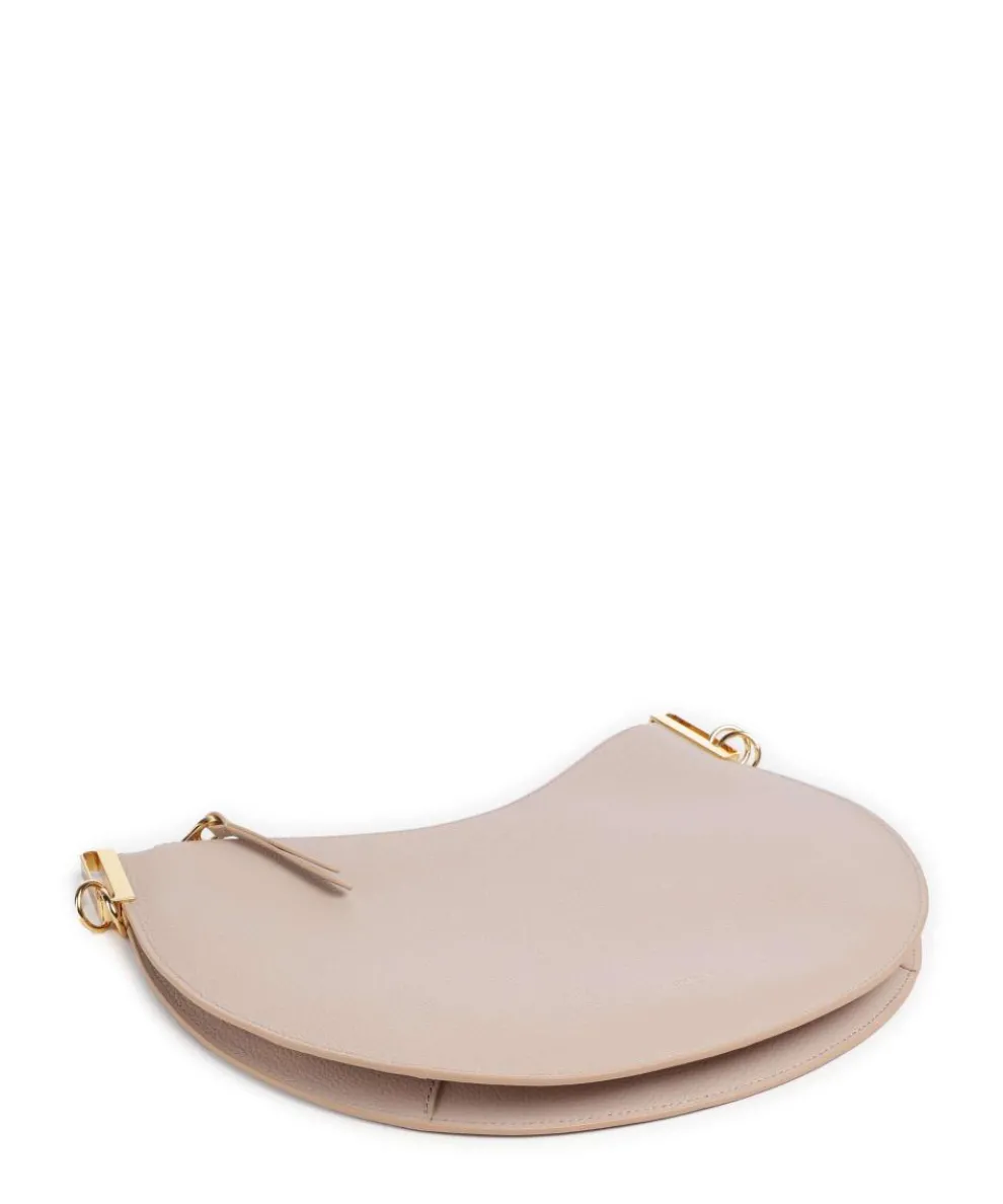 Sunup Hobo bag grained leather beige