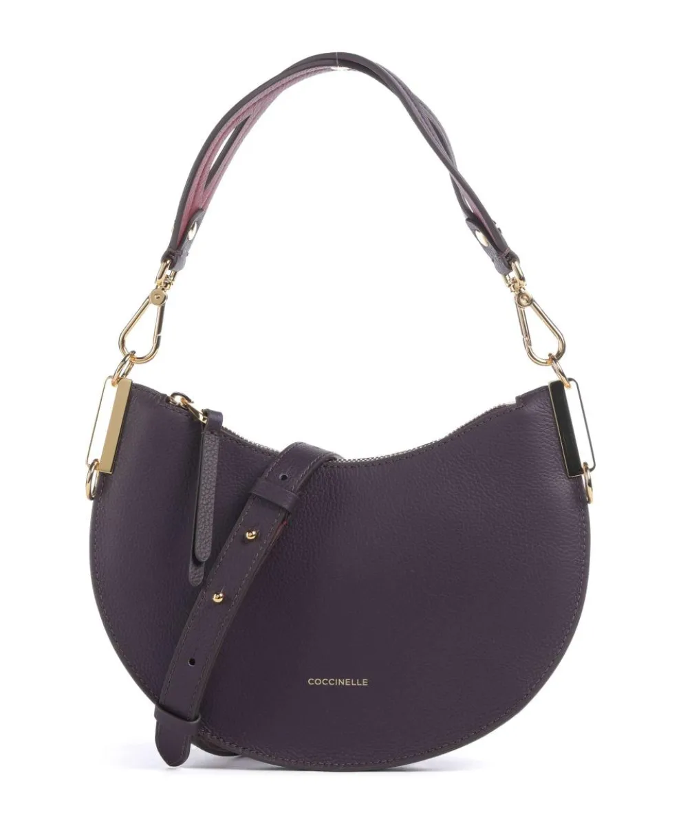 Sunup Shoulder bag grained cow leather plum