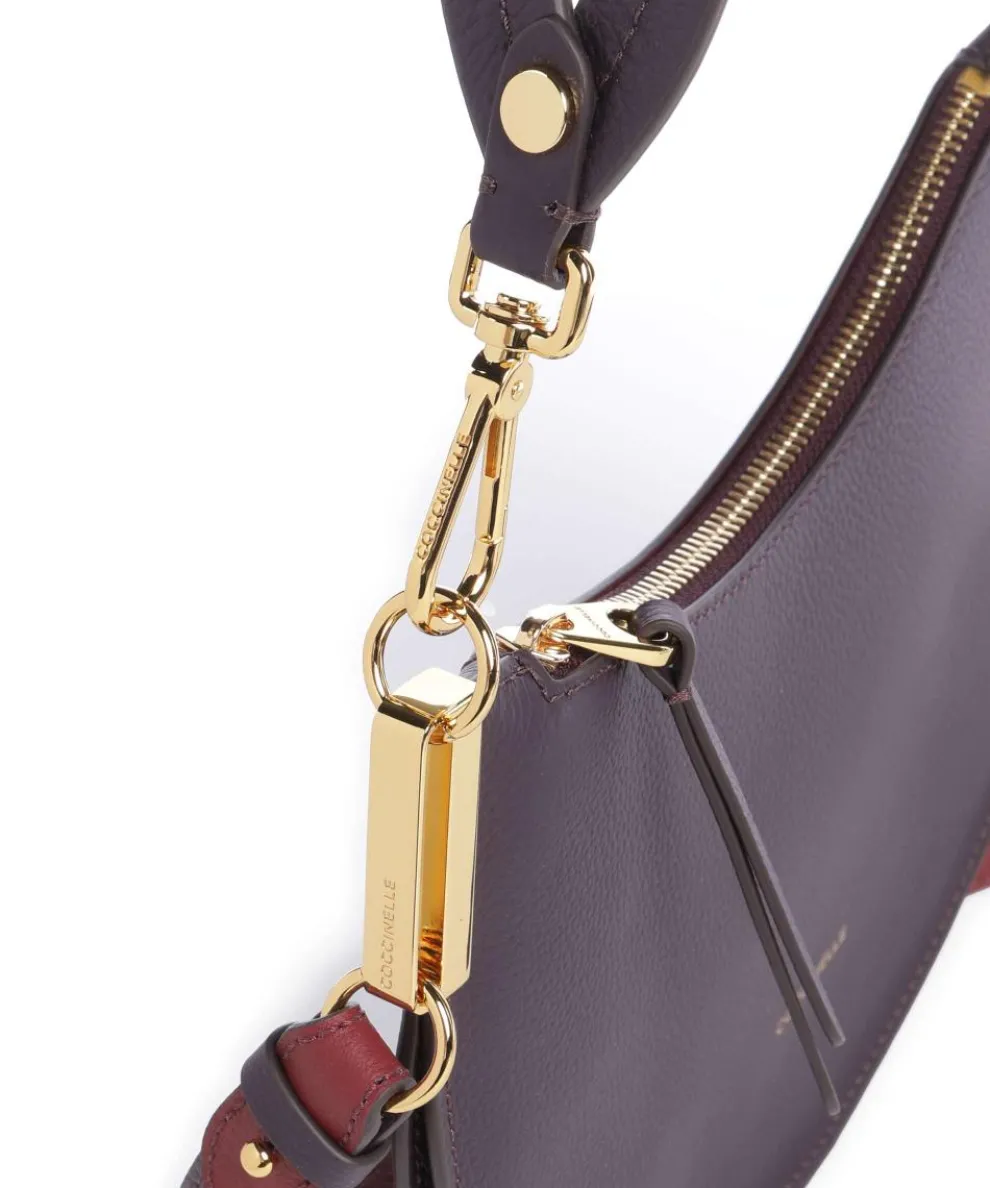 Sunup Shoulder bag grained cow leather plum