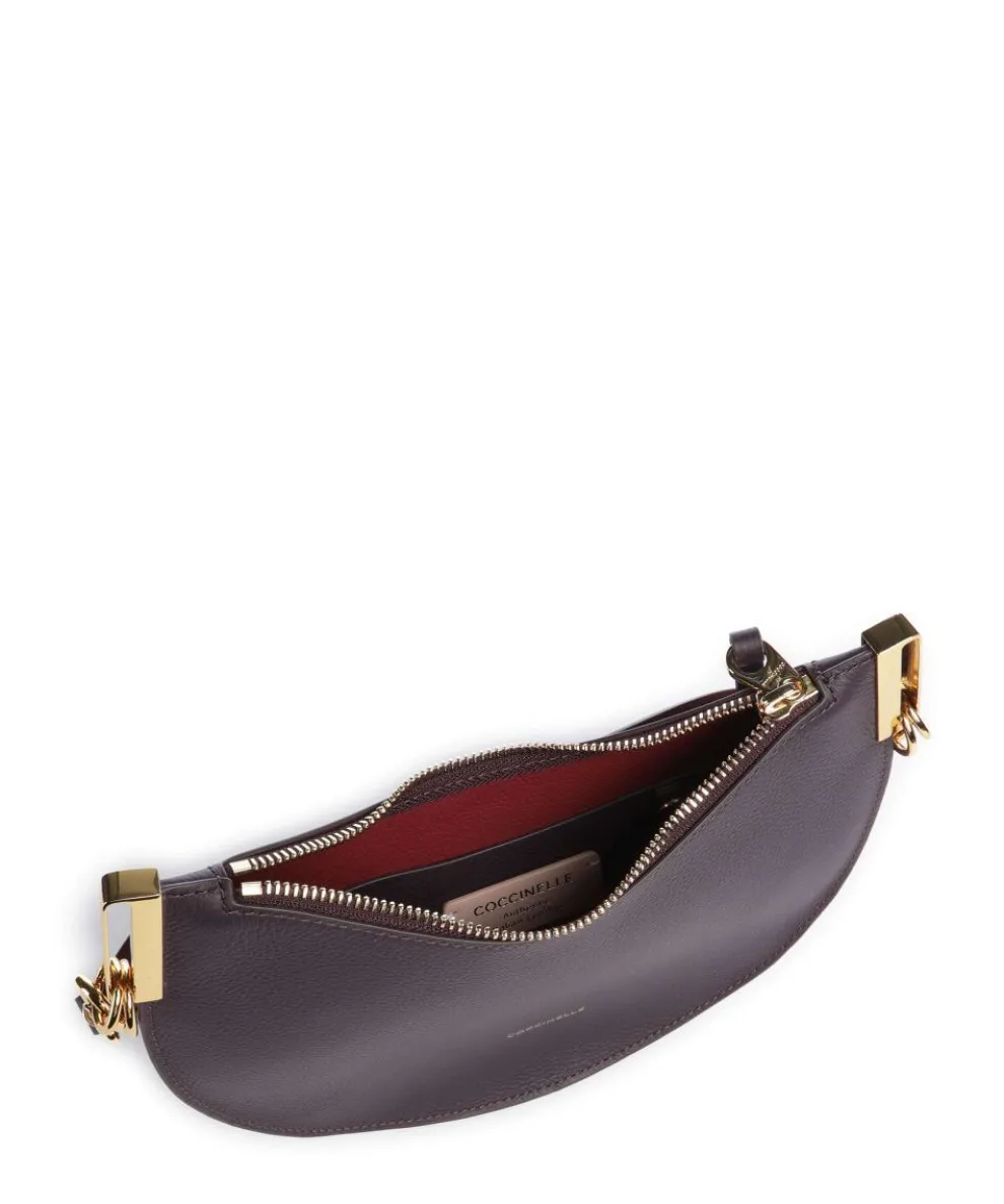 Sunup Shoulder bag grained cow leather plum