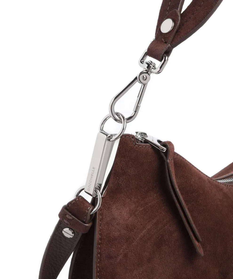 Sunup Suede Shoulder bag brushed cow leather dark brown