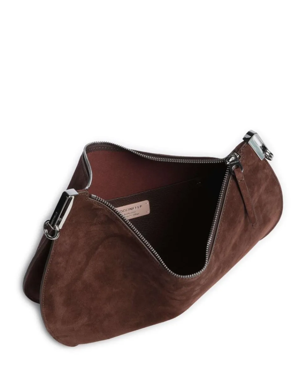 Sunup Suede Shoulder bag brushed cow leather dark brown