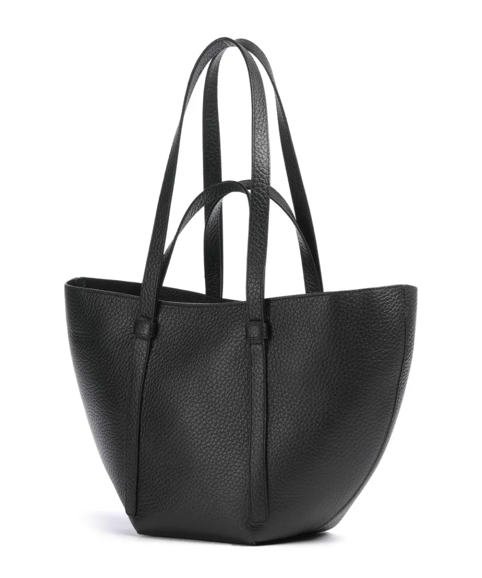 Tekla Cosmo Medium Tote bag grained leather black