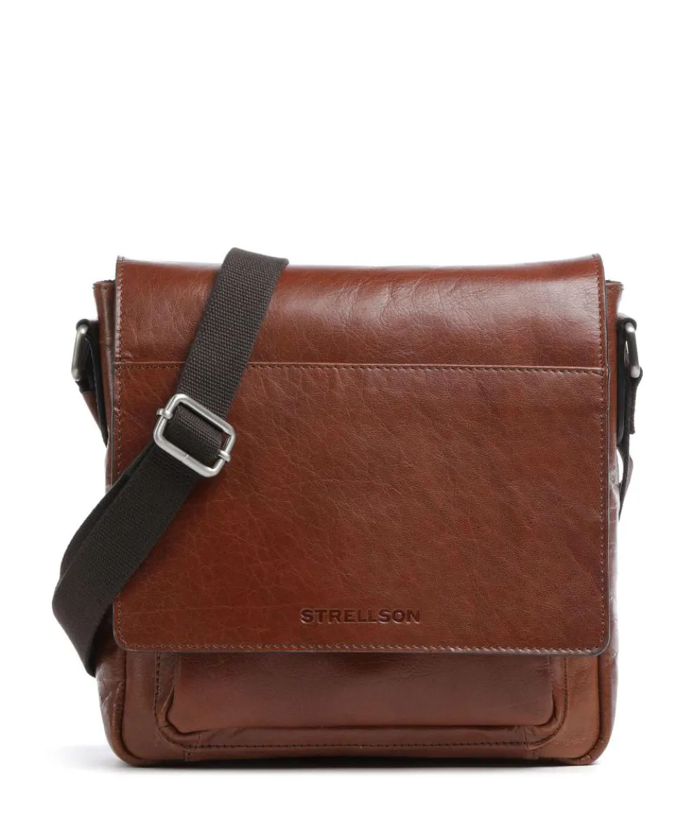 Swiss Cottage Clint Crossbody bag grained leather cognac
