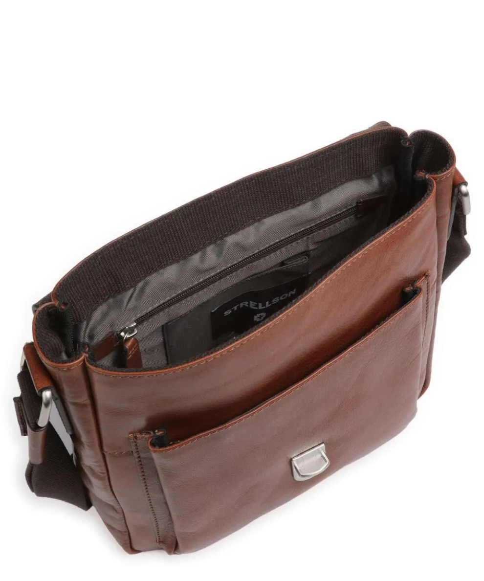 Swiss Cottage Clint Crossbody bag grained leather cognac