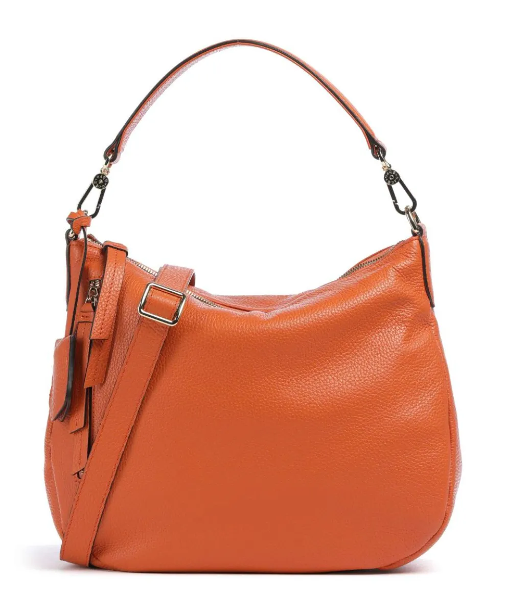 Adria Juna Hobo bag grained cow leather orange
