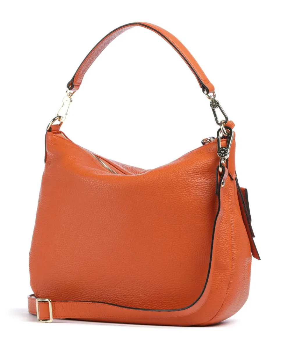 Adria Juna Hobo bag grained cow leather orange
