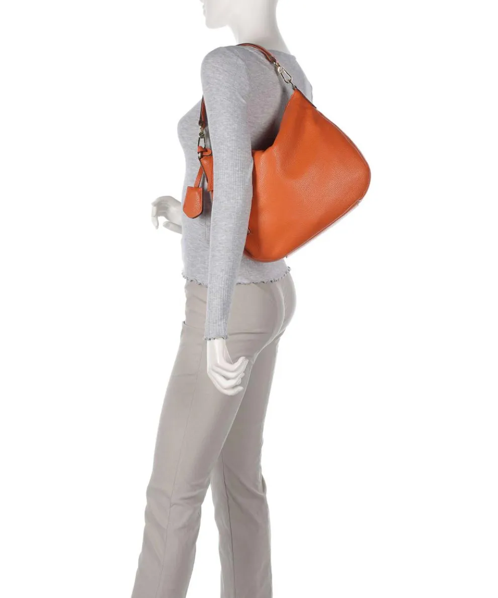 Adria Juna Hobo bag grained cow leather orange