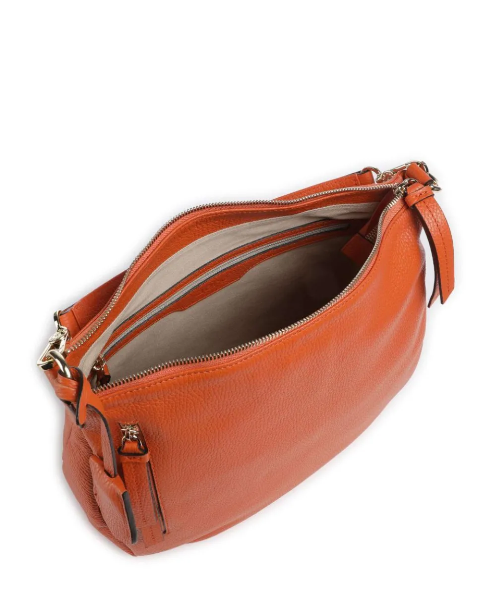 Adria Juna Hobo bag grained cow leather orange