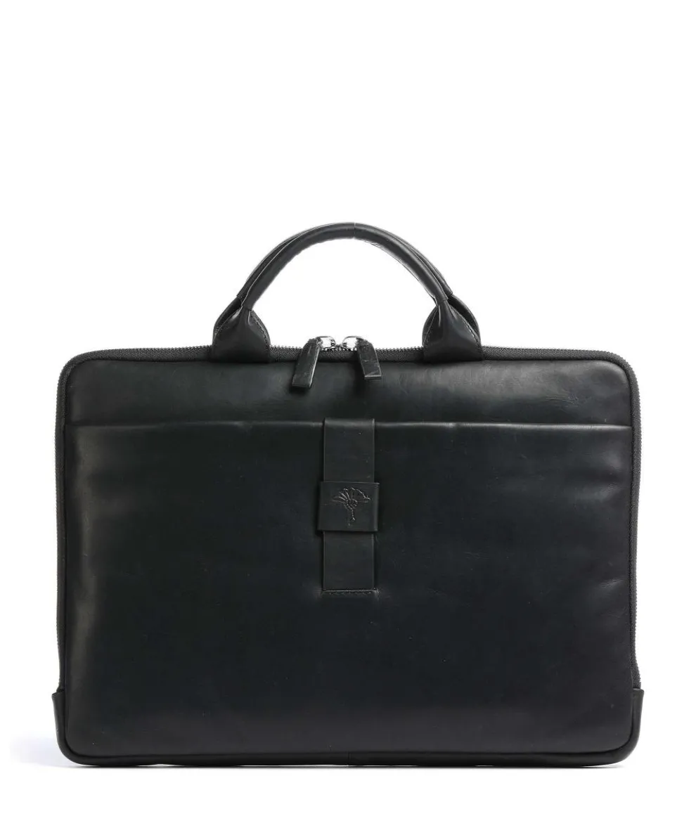 Loreto Samu Briefcase 14″ pull-up cow leather black
